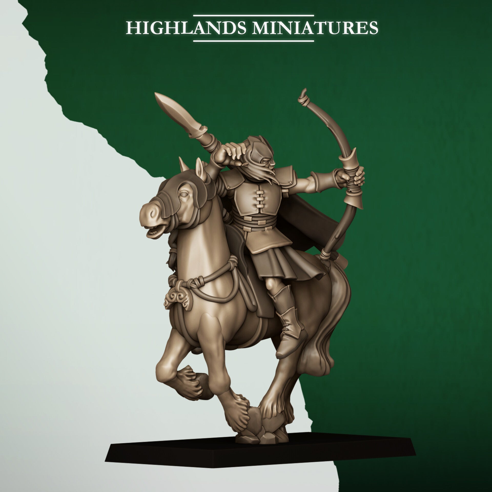 Feral Elves - 5x Mounted Feral Archers (without Command group) - By Highlands Miniatures