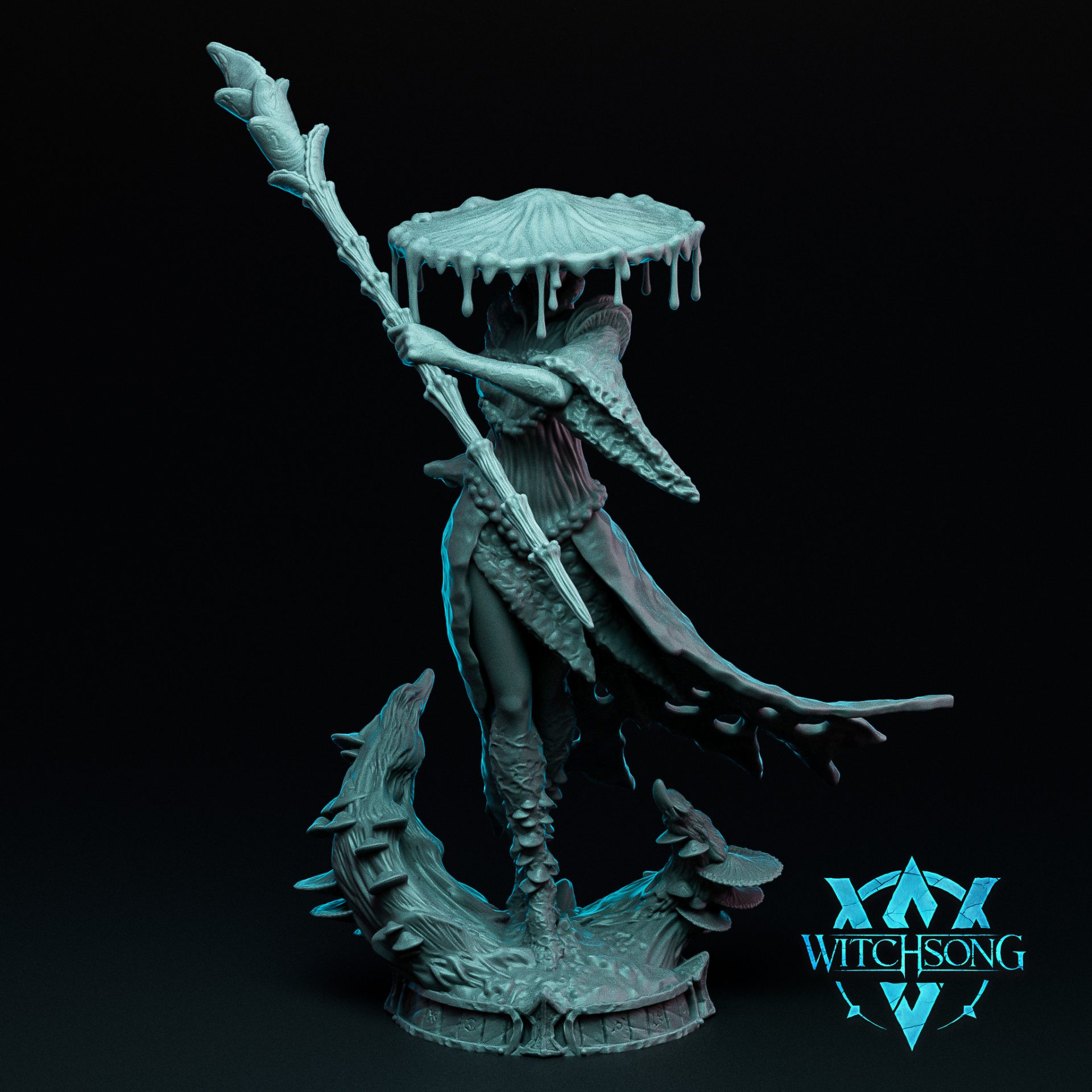 The Fungal Queen Presides - 159mm - by Witchsong Miniatures
