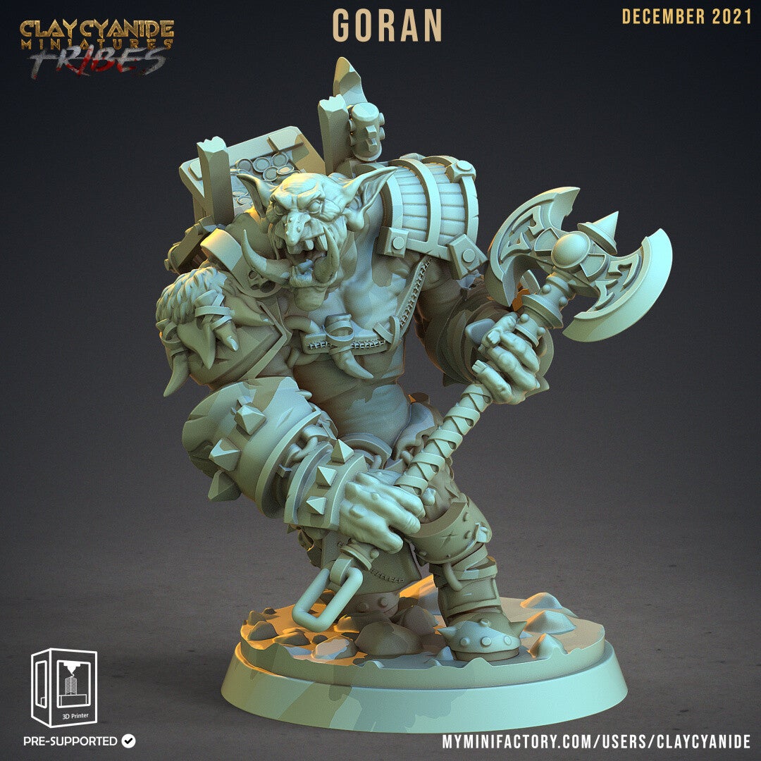 Wartrolls - Goran - 32mm Large model - by Clay Cyanide