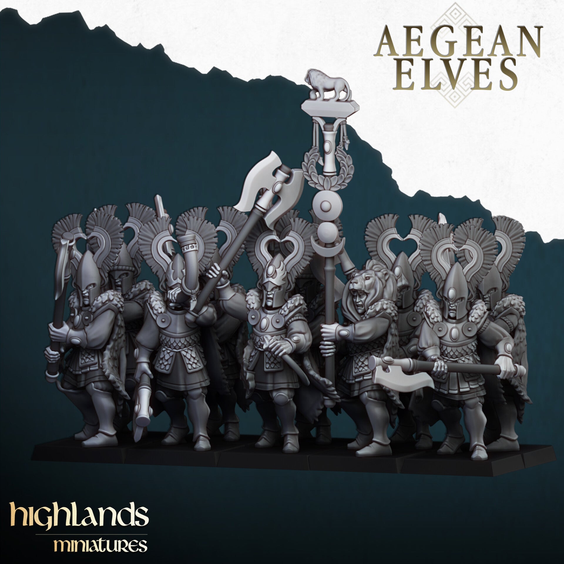 Aegean Elves - 5x Nemean Lions (without command) - By Highlands Miniatures