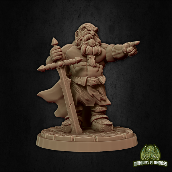 Hold My Dwarf - Nurin the Averse - 32mm - by Miniatures of Madness