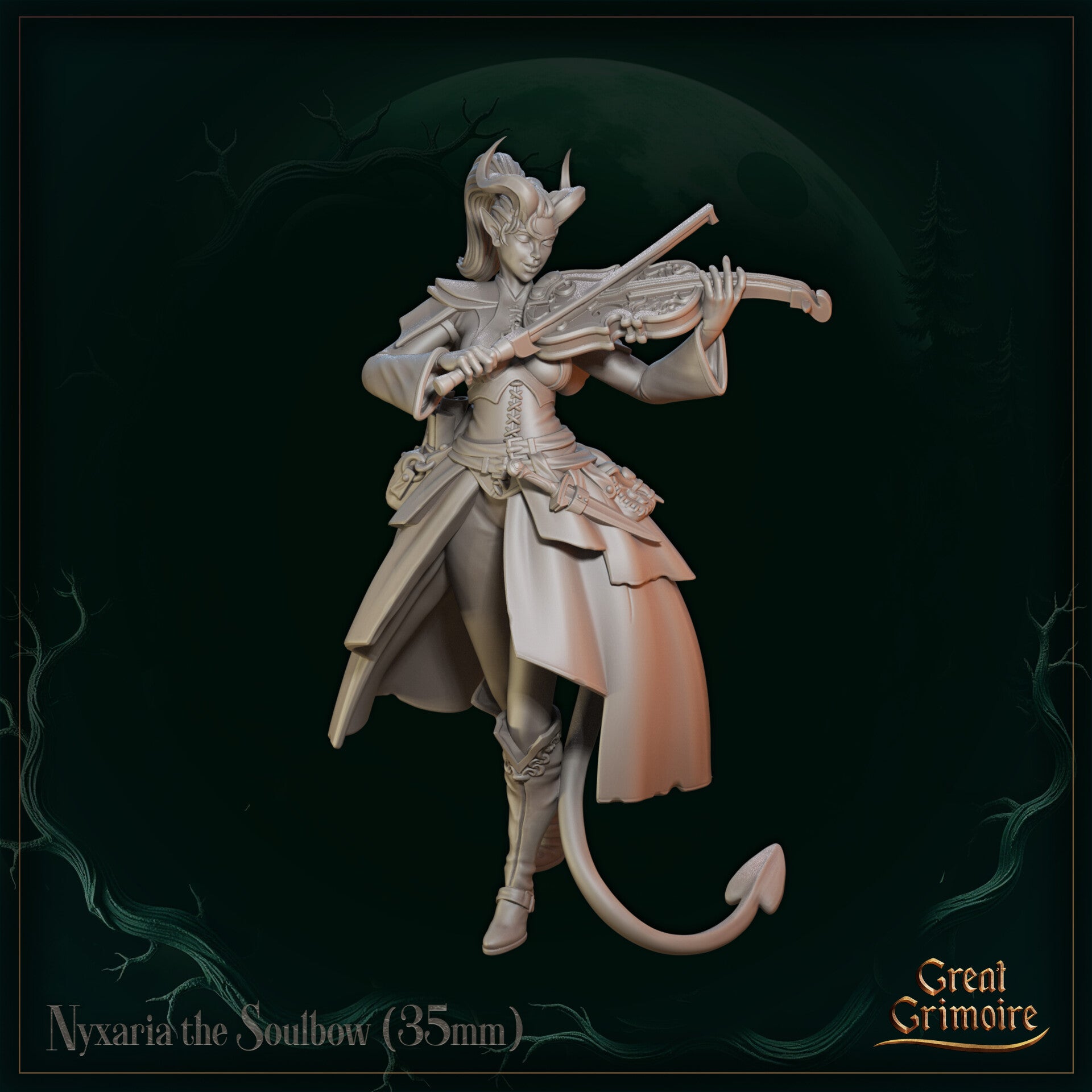 Songs of the Eternal Night - Nyxaria the Soulbow - 32mm - by Great Grimoire