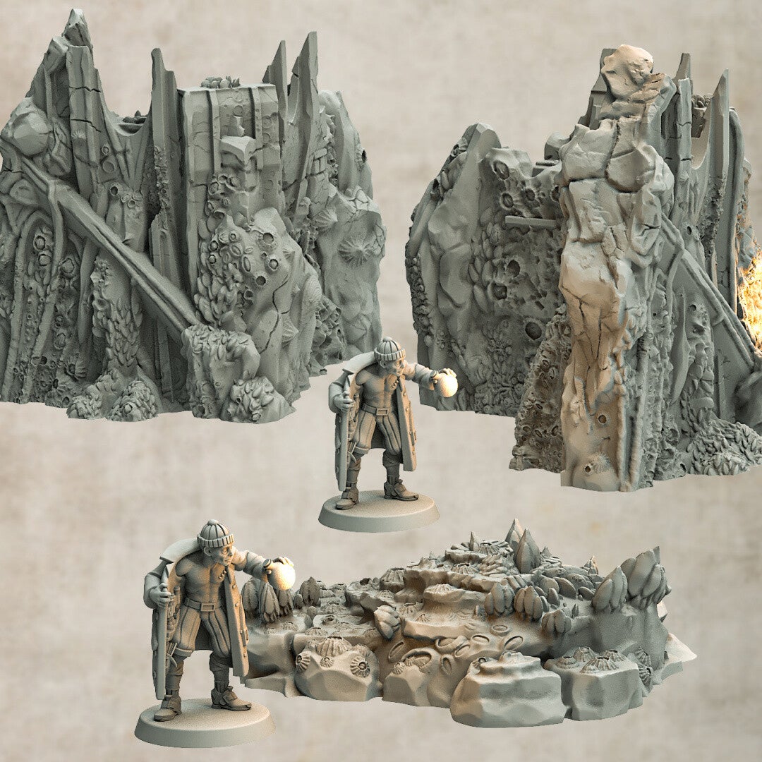 Sunken City - Ruin 4 & 5 + Island - by 3DHexes