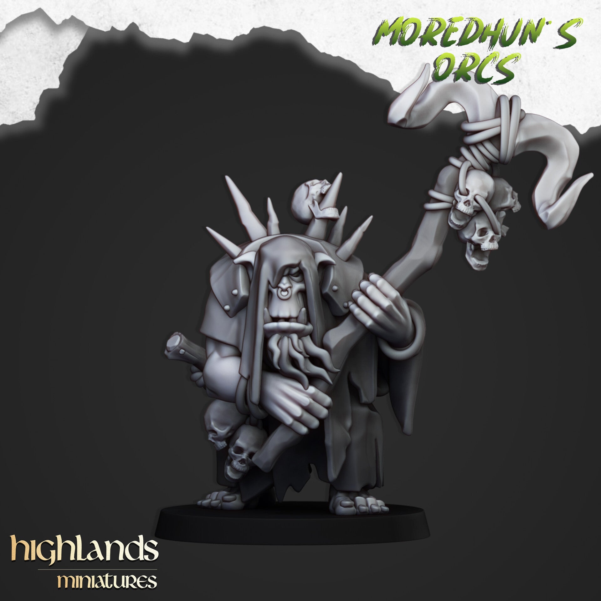 Moredhun's Orcs - Orc Shaman 1 - By Highlands Miniatures