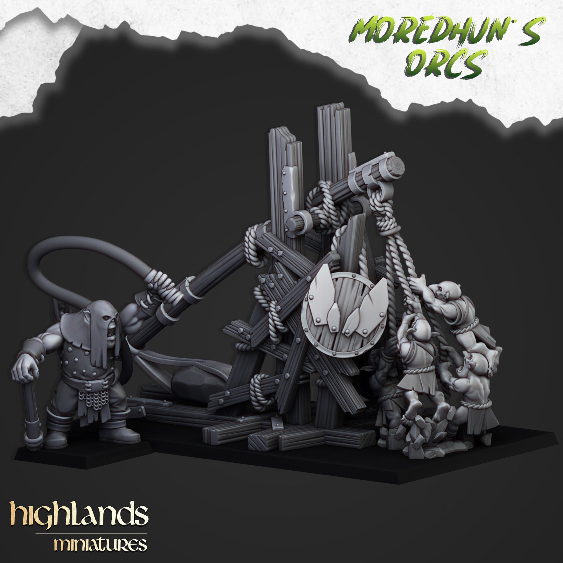 Moredhun's Orcs - Orc Stone Thrower - By Highlands Miniatures