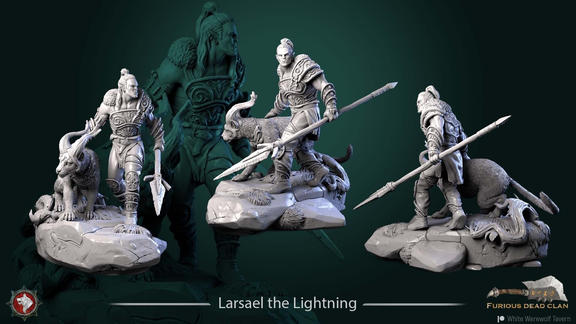 Furious Dead Clan - Larsael the Lightning  - 75mm