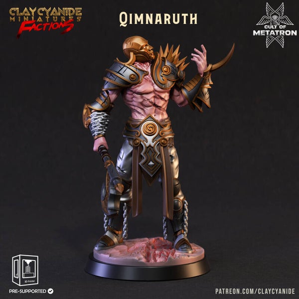 Cult of Metatron - Qimnaruth - 32mm model - by Clay Cyanide