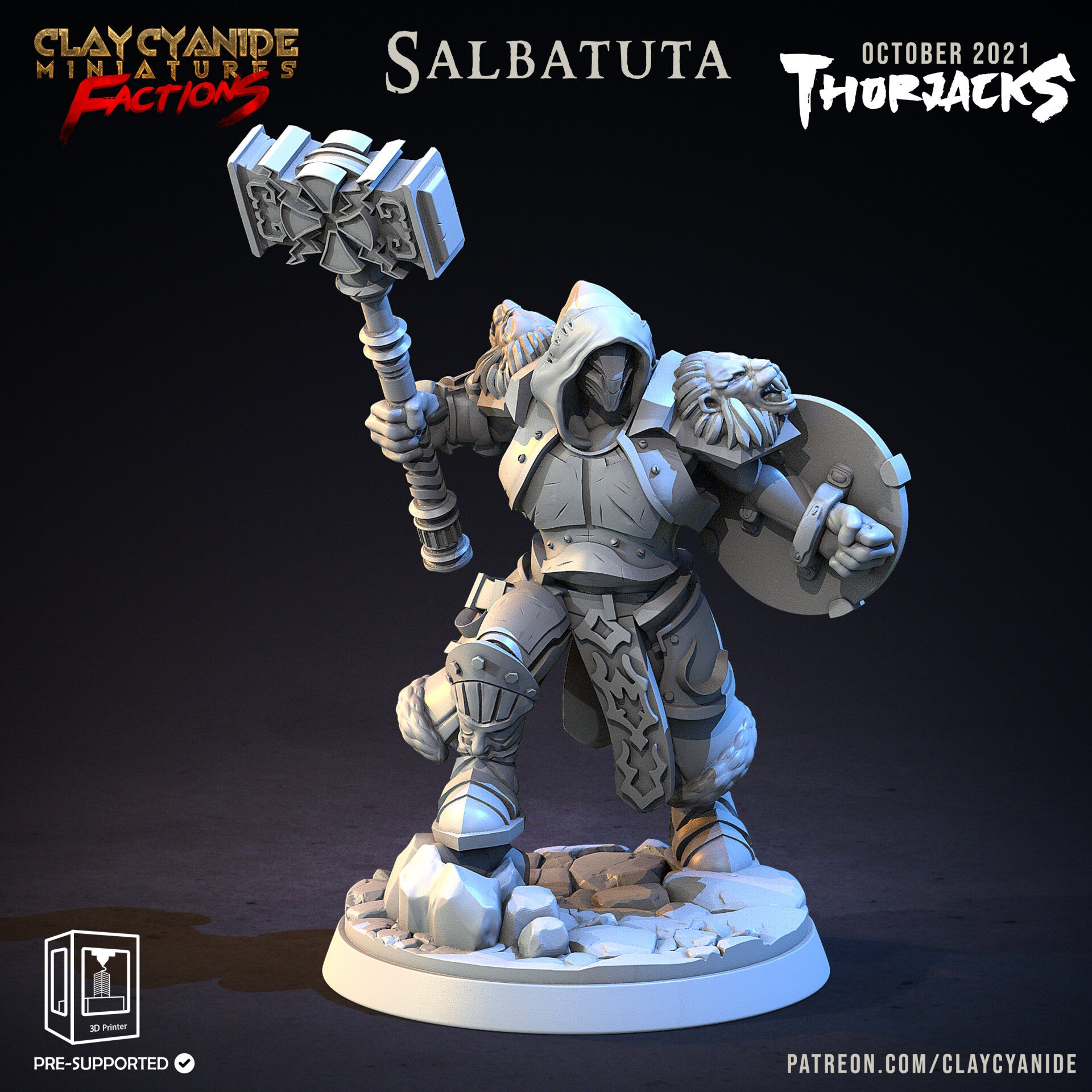Thorjacks - Salbutata - 32mm model - by Clay Cyanide
