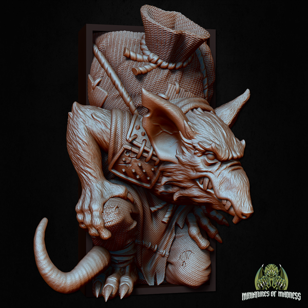Hold My Booknook - Rat - by Miniatures of Madness