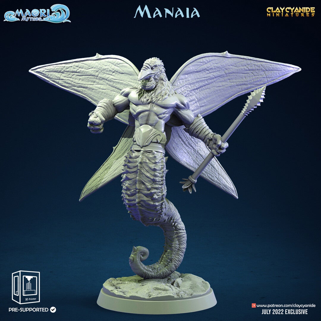 Maori Mythos "Manaia 3" - Scale 32mm Large - by Clay Cyanide