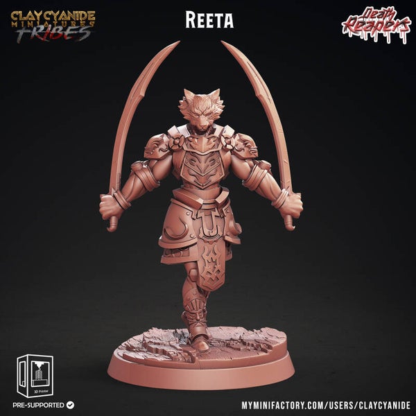 Death Reapers - Reeta - 32mm model - by Clay Cyanide