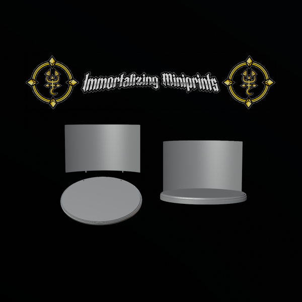 IMP - Oval Plinth 170x110 with 100mm backdrop