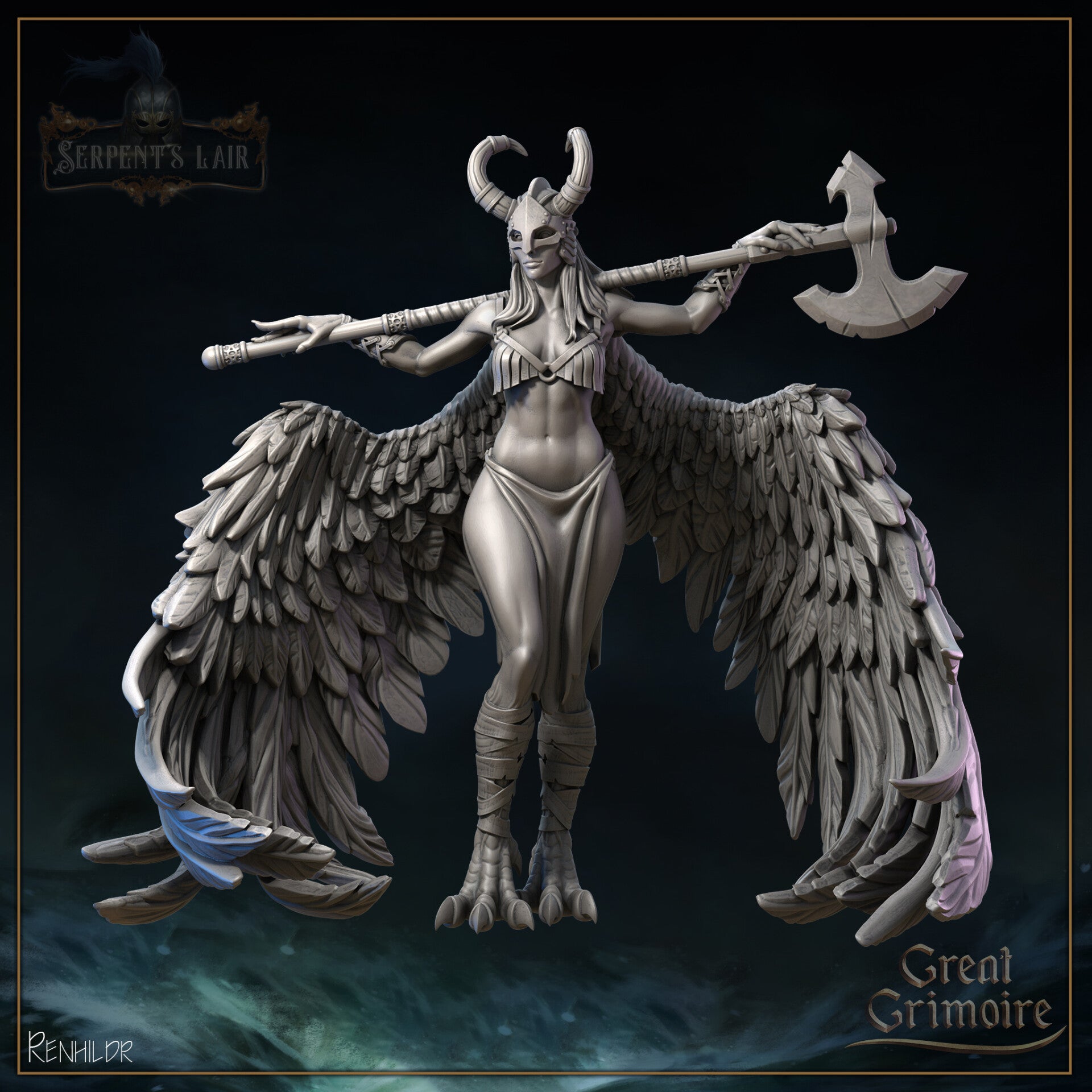 Serpents Lair - Renhildr - 32mm - by Great Grimoire