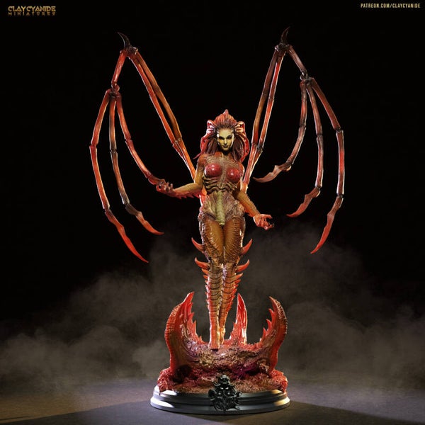 Big Models - Kerrigan the Queen of Blades (50% size) 100mm tall - by Clay Cyanide
