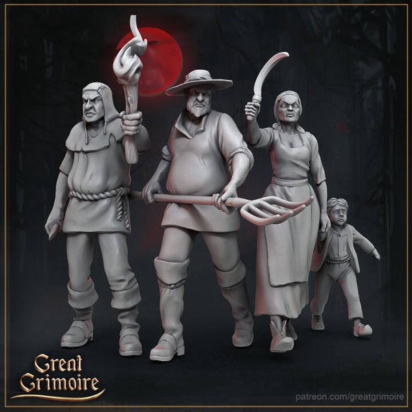 The Vengefull Crowd - 32mm - by Great Grimoire