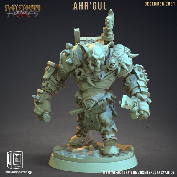 Wartrolls - Ahr'Gul - 32mm Large model - by Clay Cyanide