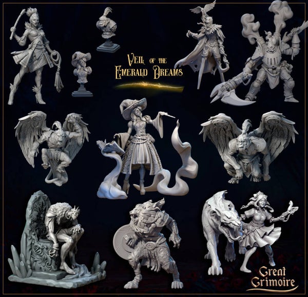 Veil of Emerald Dreams - Complete Set - 32mm - by Great Grimoire