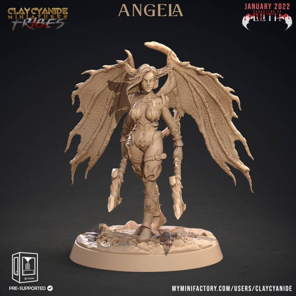 Daughters of Lilith - Angela - 32mm model - by Clay Cyanide