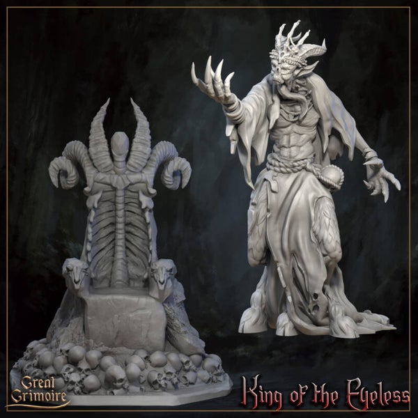 Horrors of the Underground - King of the Eyeless with Throne - 32mm - by Great Grimoire