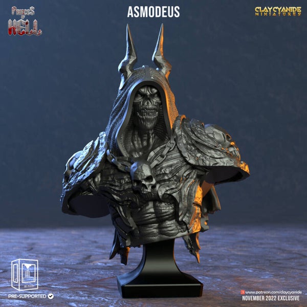 Princes of Hell - Asmodeus - Bust - 140mm - by Clay Cyanide