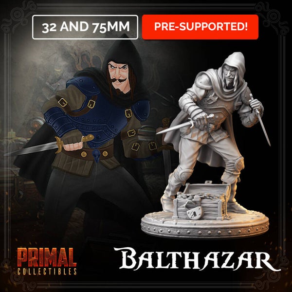 Dungeon Quest - Balthazar - 32mm/75mm - by Primal Collectibles