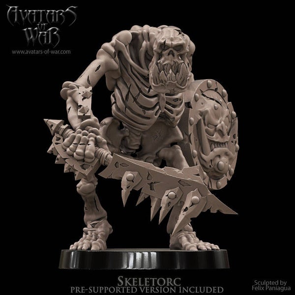 Orc Skeleton 4x Battleready - By Avatars of War