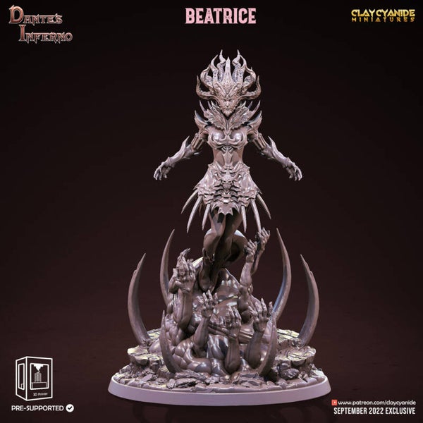 Dante's Inferno - Beatrice - Large 32mm model - by Clay Cyanide