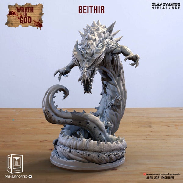 Wrath of God - Beithir - 32mm Huge - by Clay Cyanide