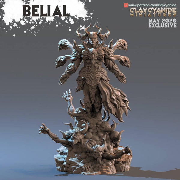 Angels vs Demons - Belial - 32mm - by Clay Cyanide