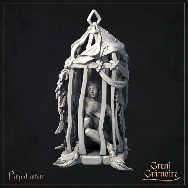 Celestial Children - Caged Avian - 32mm - by Great Grimoire