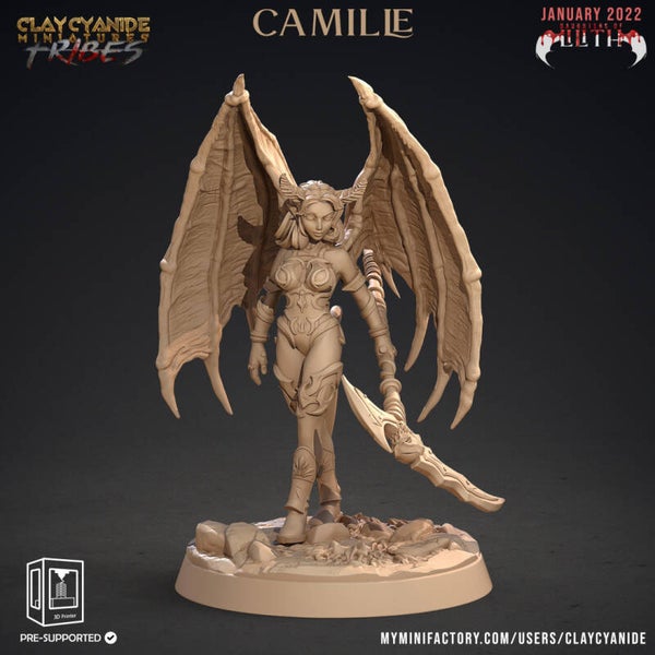 Daughters of Lilith - Camille - 32mm model - by Clay Cyanide