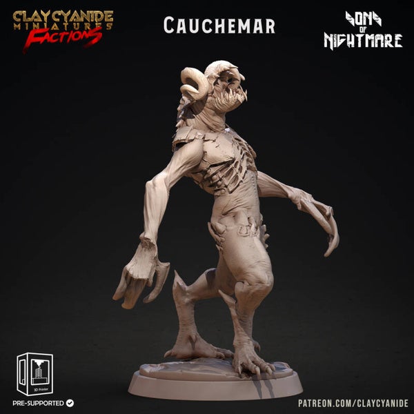 Sons of Nightmare - Cauchemar - 32mm model - by Clay Cyanide