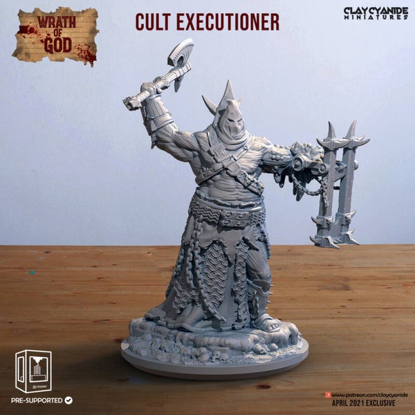 Wrath of God - Cult Executioner - 32mm large - by Clay Cyanide
