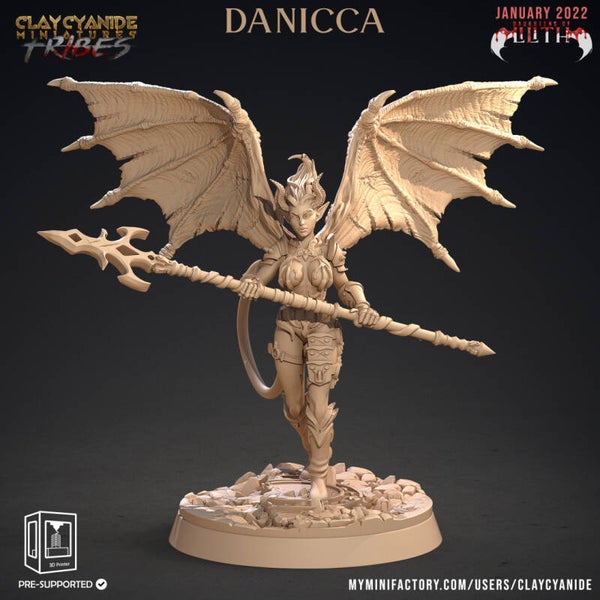 Daughters of Lilith - Danicca - 32mm model - by Clay Cyanide