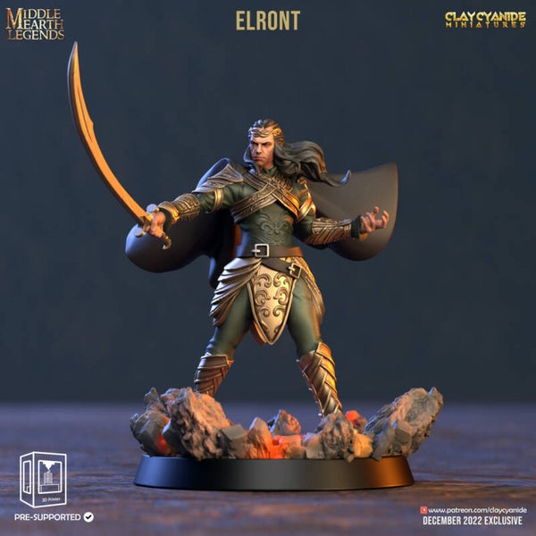 Middle Earth Legends - Elront - 32mm - by Clay Cyanide