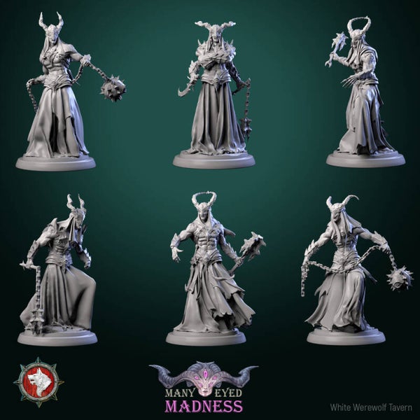 Many Eyed Madness - Eyeless Humaniods set 6x - 32mm