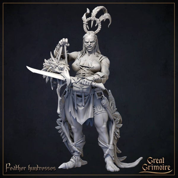 Celestial Children - Feather Huntress - 32mm - by Great Grimoire