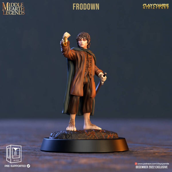 Middle Earth Legends - Frodown - 32mm small - by Clay Cyanide