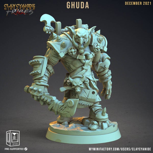 Wartrolls - Ghuda - 32mm Large model - by Clay Cyanide
