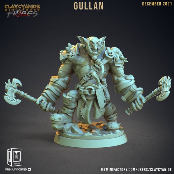Wartrolls - Gullan - 32mm Large model - by Clay Cyanide