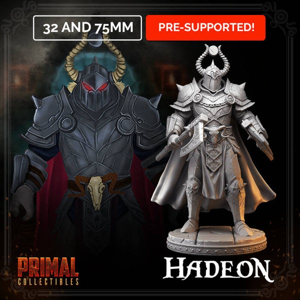 Dungeon Quest - Hadeon Dark Knight - 32mm/75mm - by Primal Collectibles