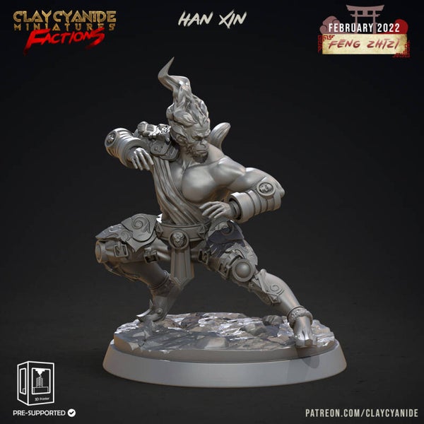 Fheng Zhizi - Han Xin - 32mm model - by Clay Cyanide