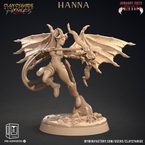 Daughters of Lilith - Hanna - 32mm model - by Clay Cyanide