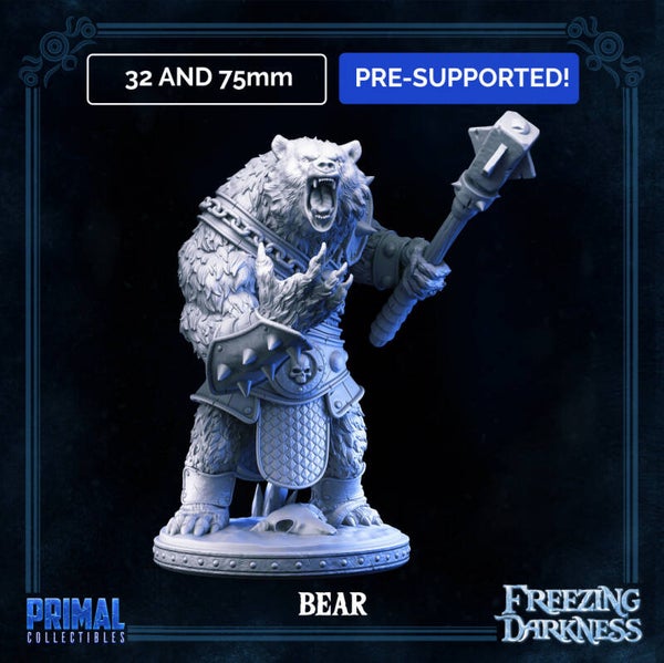 Freezing Darkness - Polar Warbear - 32mm/75mm - by Primal Collectibles