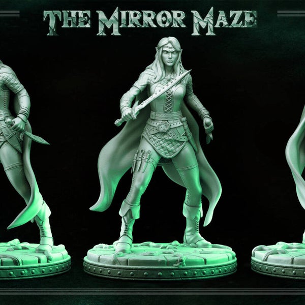 Mirror Maze - Elf Lauriel - 32mm/75mm - by Primal Collectibles