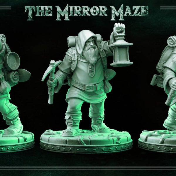 Mirror Maze - Dwarf Prospector - 32mm/75mm - by Primal Collectibles