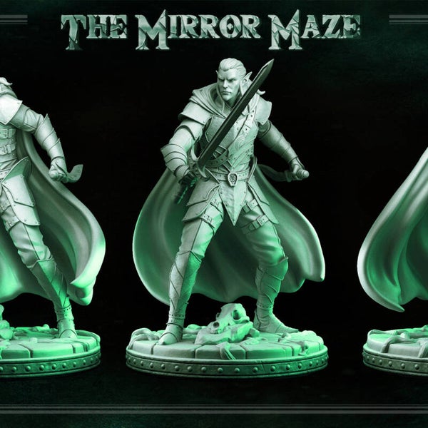 Mirror Maze - Elf Warrior Augur - 32mm/75mm - by Primal Collectibles