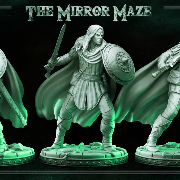 Mirror Maze - Elf Hero Athos - 32mm/75mm - by Primal Collectibles