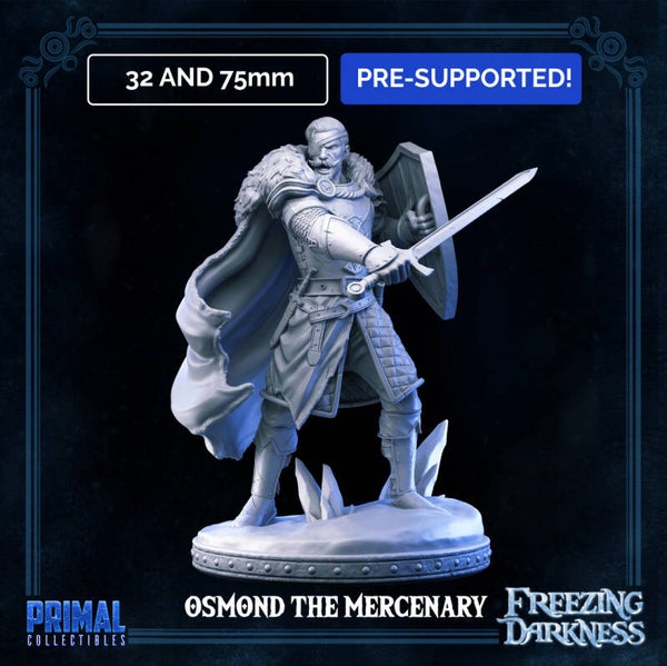 Freezing Darkness - Mercenary Osmond - 32mm/75mm - by Primal Collectibles