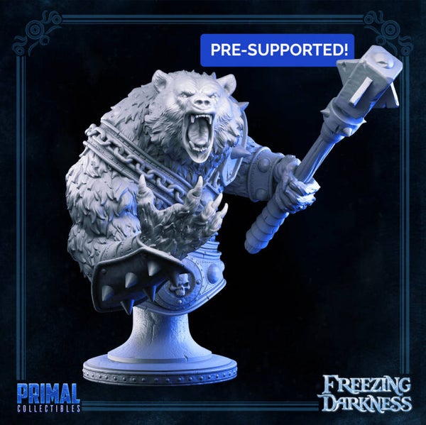Freezing Darkness - Polar Warbear Bust - ca. 80mm - by Primal Collectibles